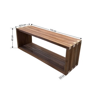 Ξύλινο Τραπέζι παραλίας / κήπου 110x32,5x40cm