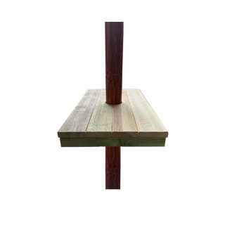 Rattan umbrella table robot 70x35x6cm