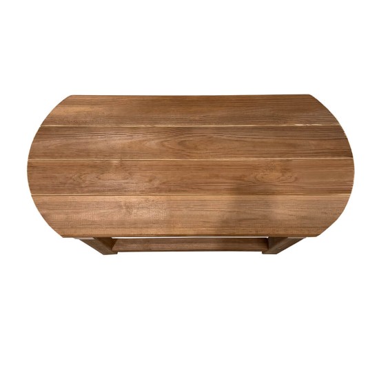 Ξύλινο τραπέζι παραλίας ή κήπου σε σχήμα οβάλ