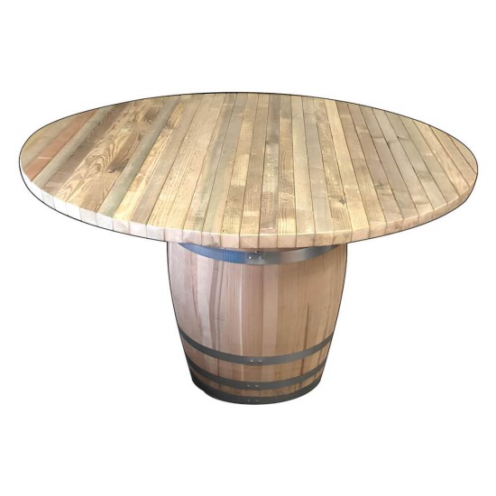 Decorative barrel garden - beach table D110cm