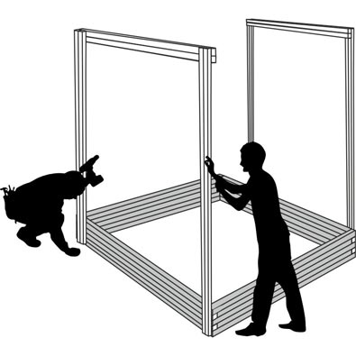 Συναρμολόγηση του κρεβατιού παραλίας με σκεπή Tesias Wooden Products - 03