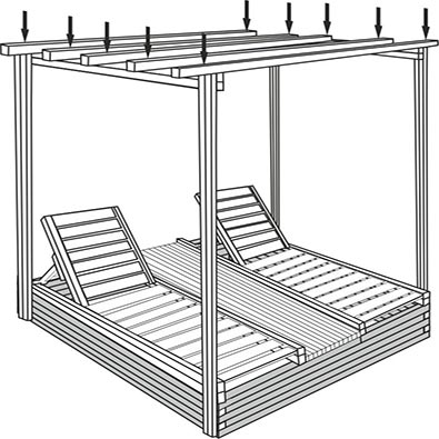 Συναρμολόγηση του κρεβατιού παραλίας με σκεπή Tesias Wooden Products - 06